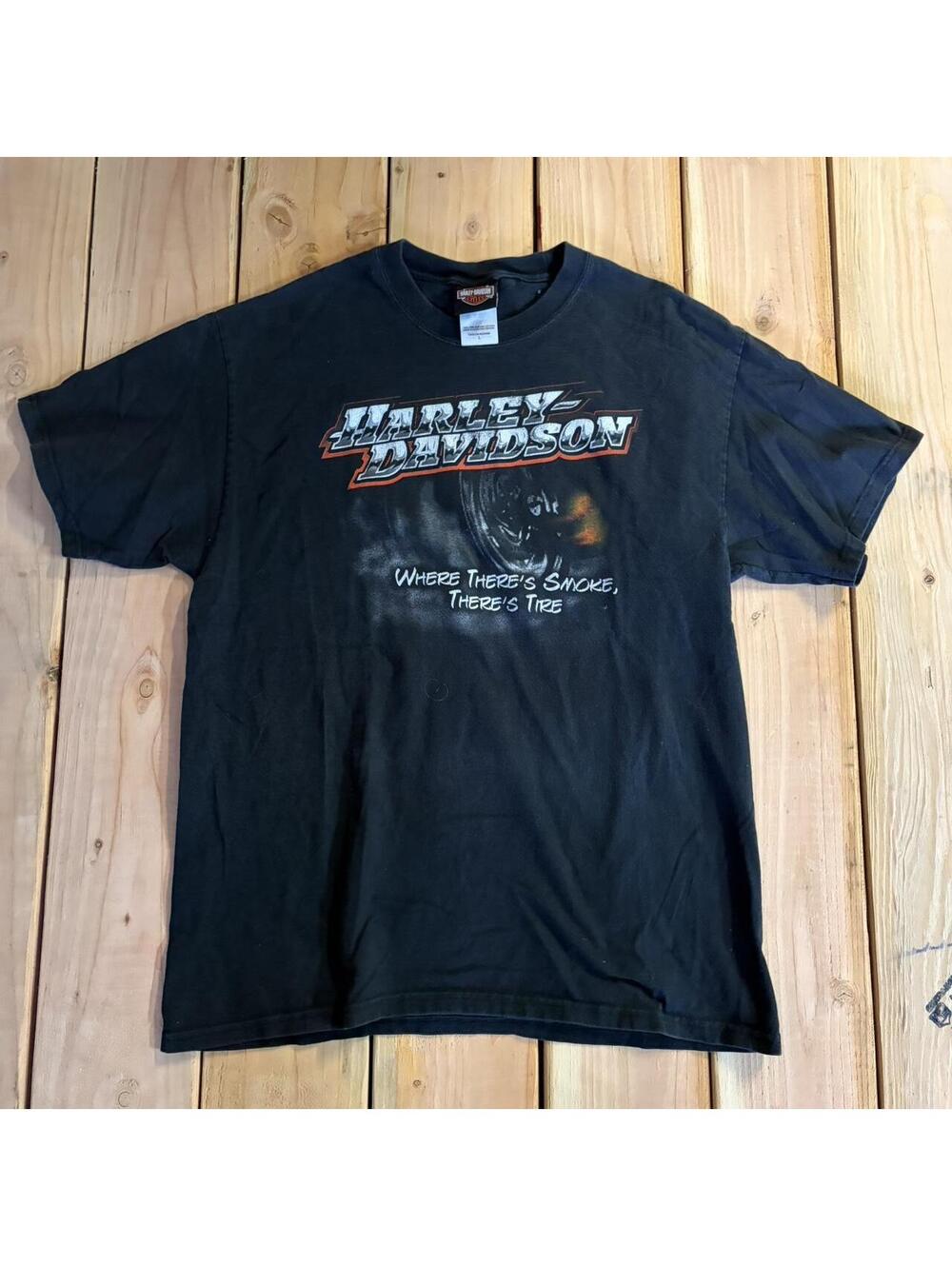 y2k harley davidson where there is smoke there is tire
